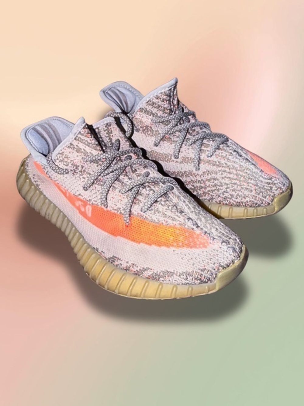 adidas Yeezy Boost 350 V2 Beluga BB1826 Youth 4.5 Grey Solar Red 2016